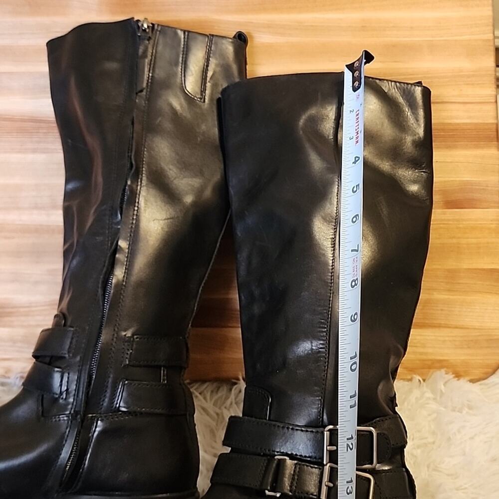 SAM EDELMAN FREDA TALL LEATHER RIDING BOOTS WOMENS SIZE 8.5 BLACK - Picture 10 of 16